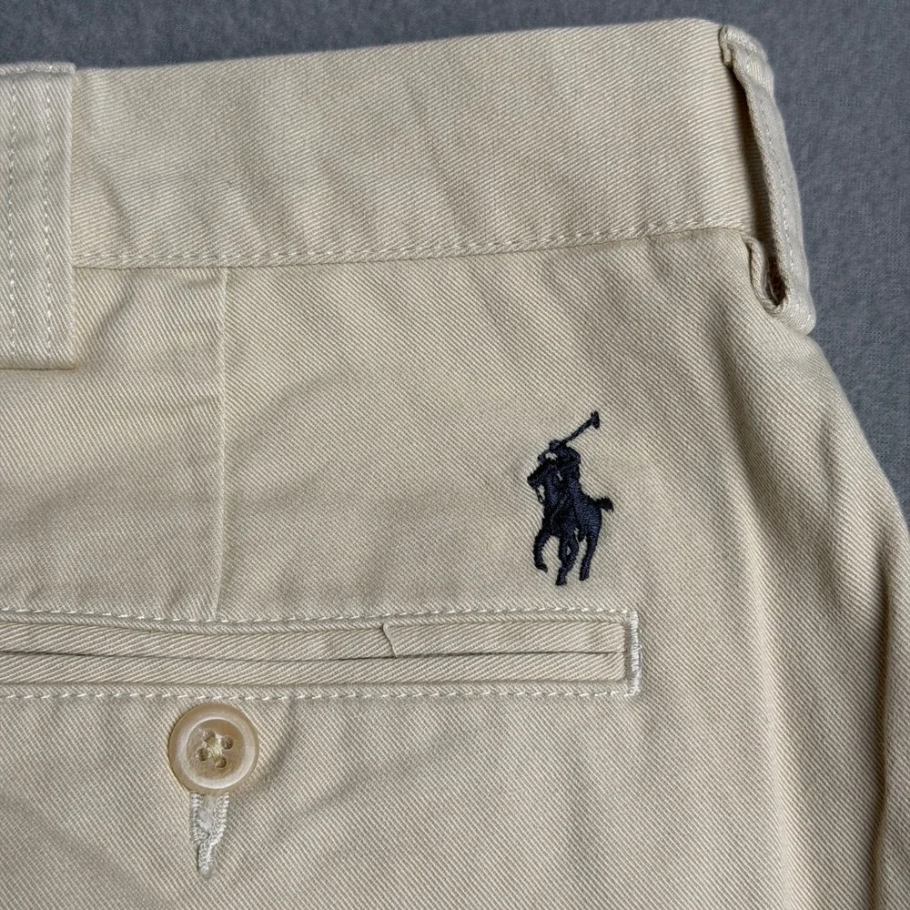 Polo Ralph Lauren Preston Pant Mens 40x30 Khaki Tan Cotton Chino Straight Leg